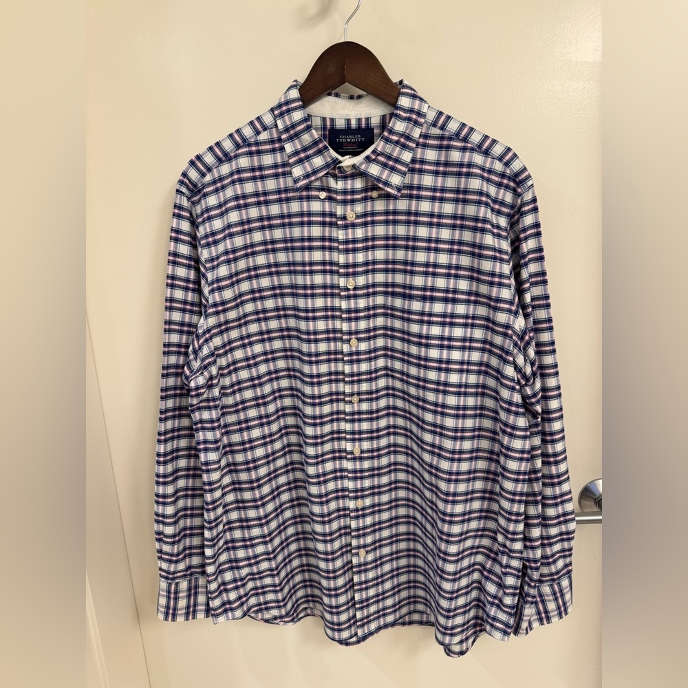 Charles Tyrwhitt Men's Classic Fit Button-Down Shirt. 100% Cotton. Size Large - Picture 13 of 15